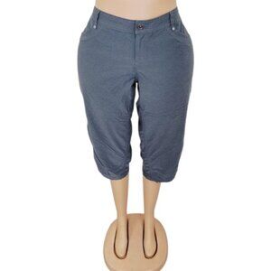 Kuhl Women's Gray Flat Front Outdoor Trail Casual Capri Pants Size 14